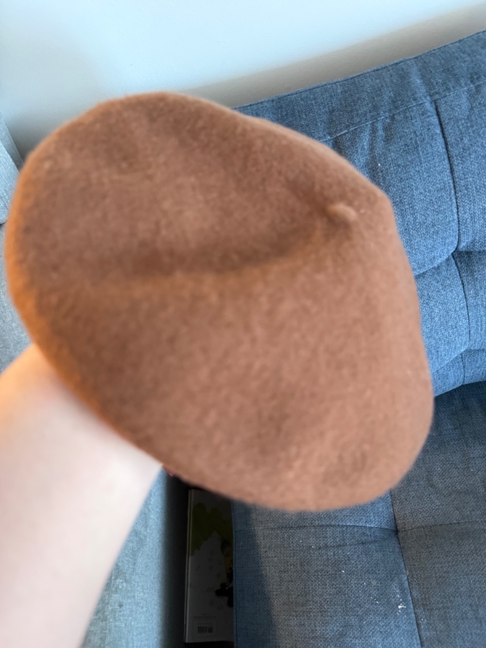 Wool brown beret - Picture 2 of 4